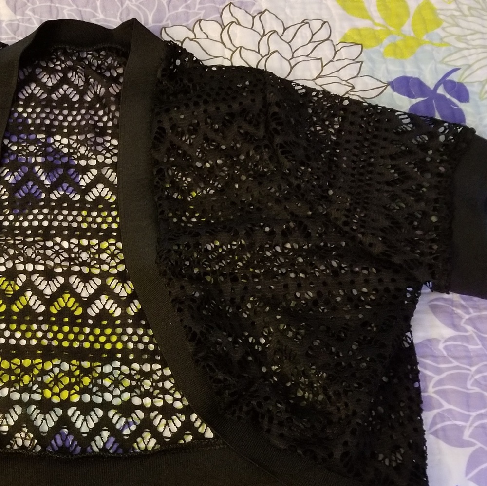 Black lacey shoulder shrug (cover-up)